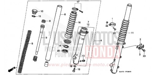 FRONT FORK NX125K de 1989